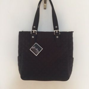 Vera Bradley Brown Quilted Boxy Tote Bag